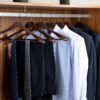 6-Pack Heavy Duty Wooden Hangers, Extra Wide Shoulder Walnut - Image 2